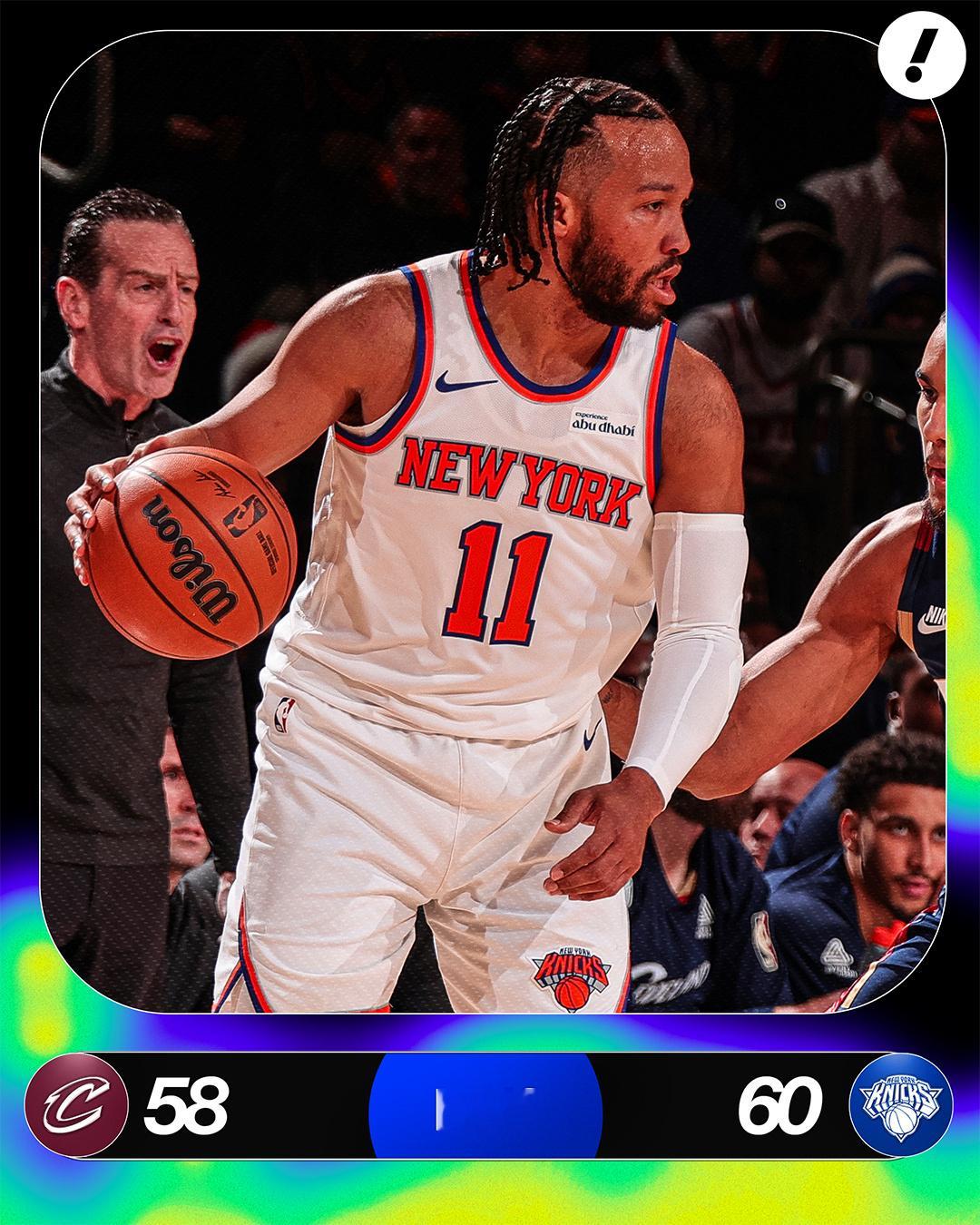 开场落后15分的尼克斯半场打完领先了他们三分前7中0，后面15中10，克拉克森单