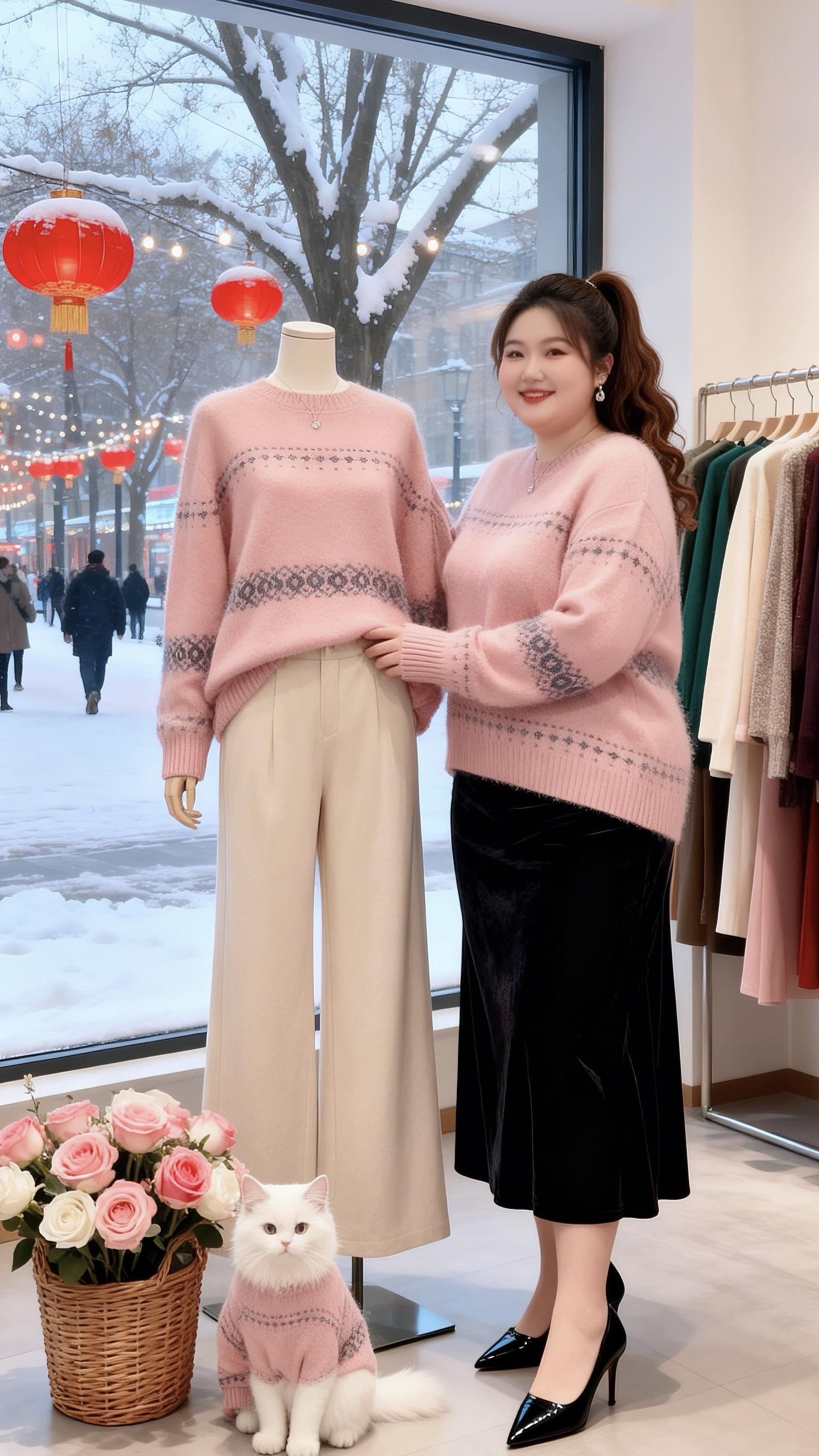 秋冬穿搭 针织毛衣 高级感穿搭 内搭外穿都好看 大码穿搭