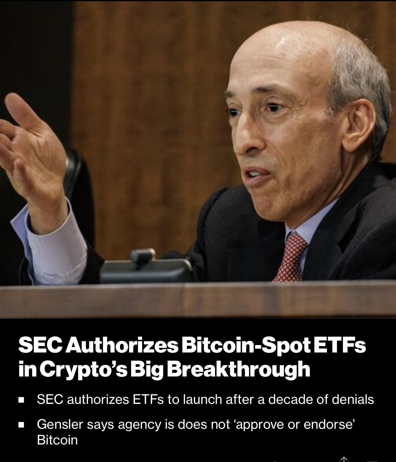美国SEC批准现货比特币上市交易量评：载入人类金融史史册的里程碑事件[嘻嘻][嘻