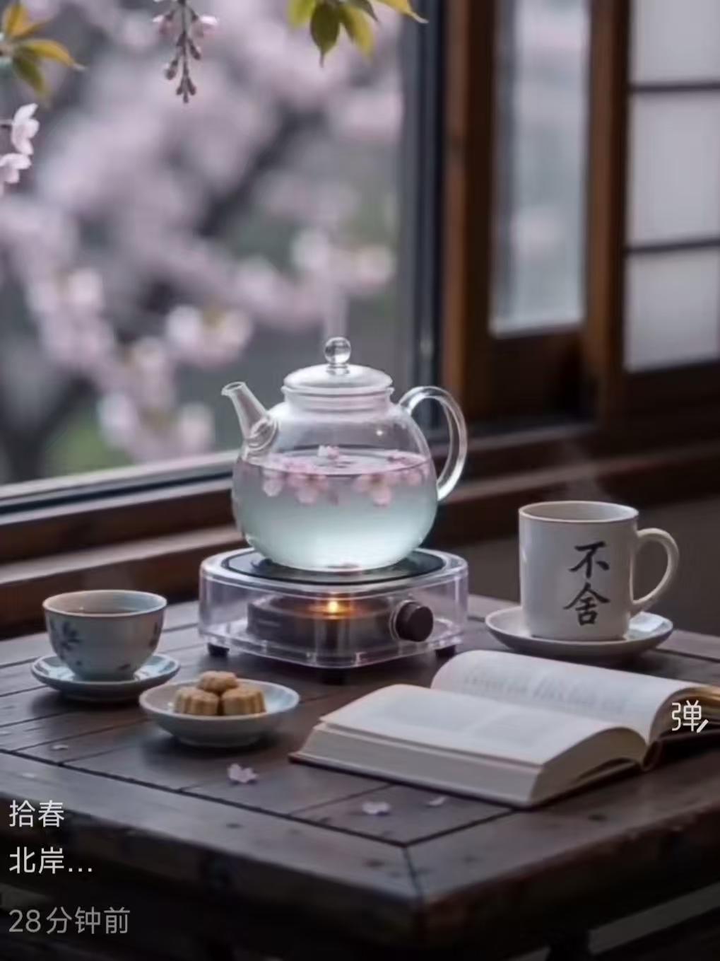 拾春
闲来无事向烟村，
欲约知音把酒温。
几片桃花眠在册，
清风伴我拾春痕。