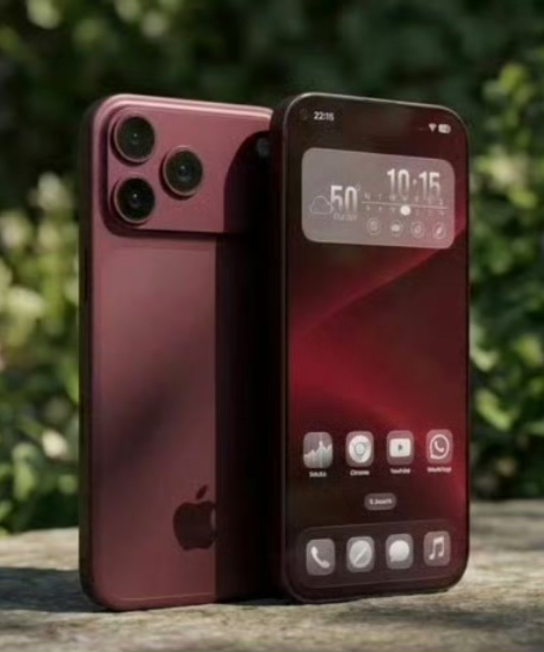 iPhone18Pro深红色今年这是流行红色了，果子这勃垦地红配色真的有人会喜欢