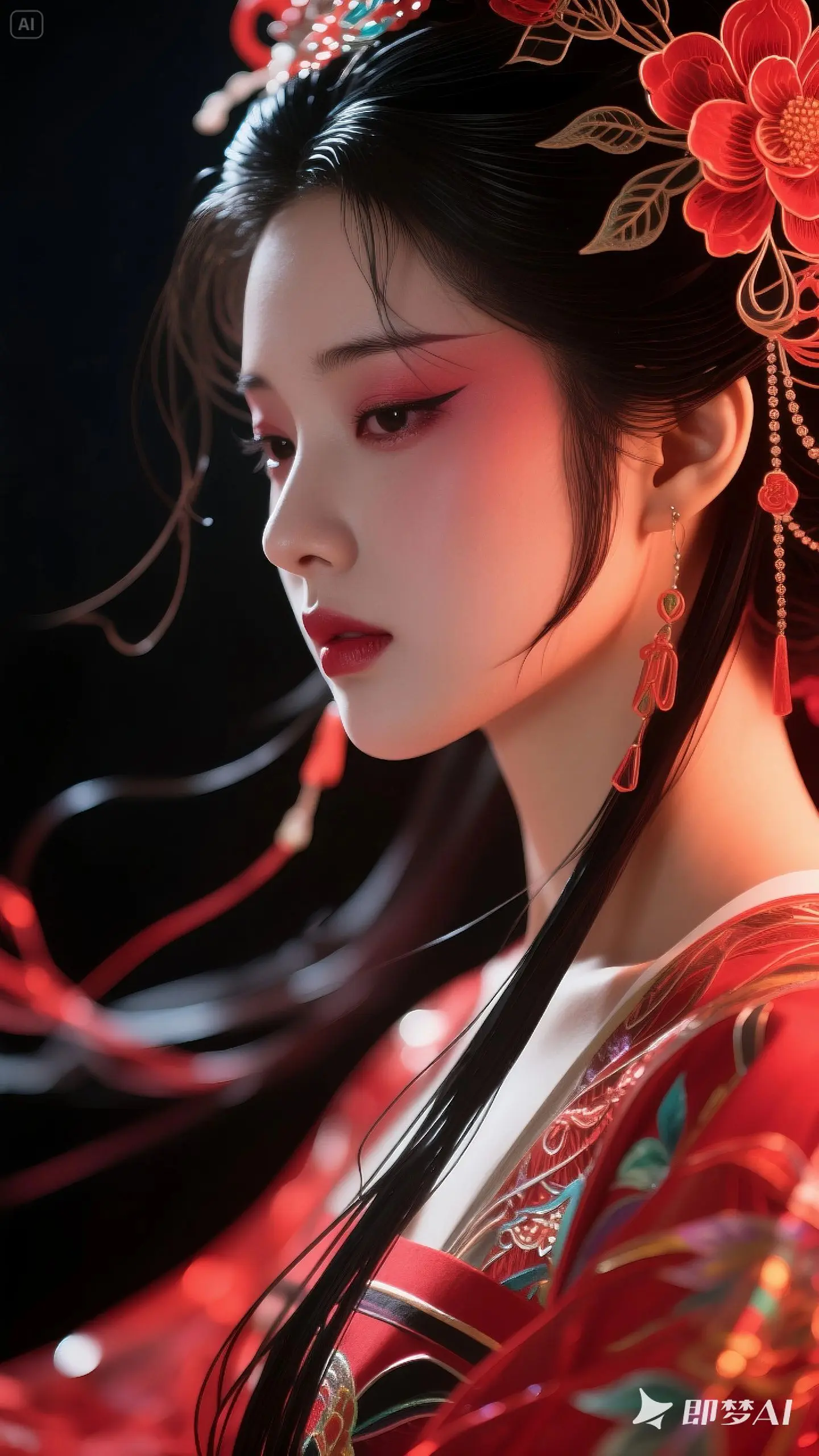 戏子入画，一生天涯。戏子落妆，曲终人散。