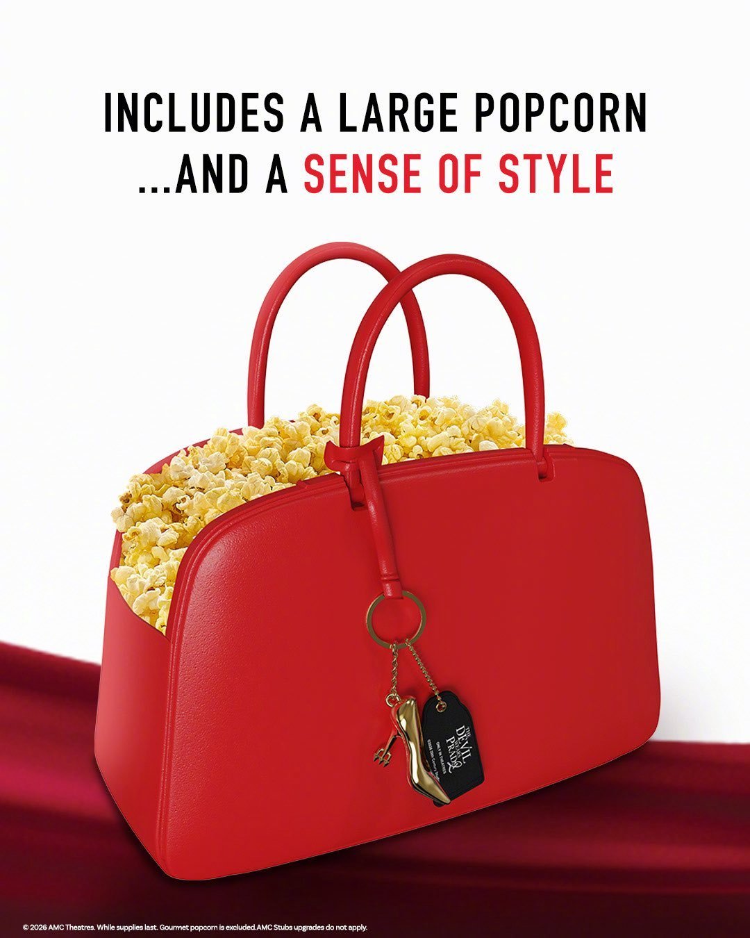 穿普拉达的女王2手提包爆米花桶 《穿普拉达的女王2》周边爆米花桶来了，红色包包，