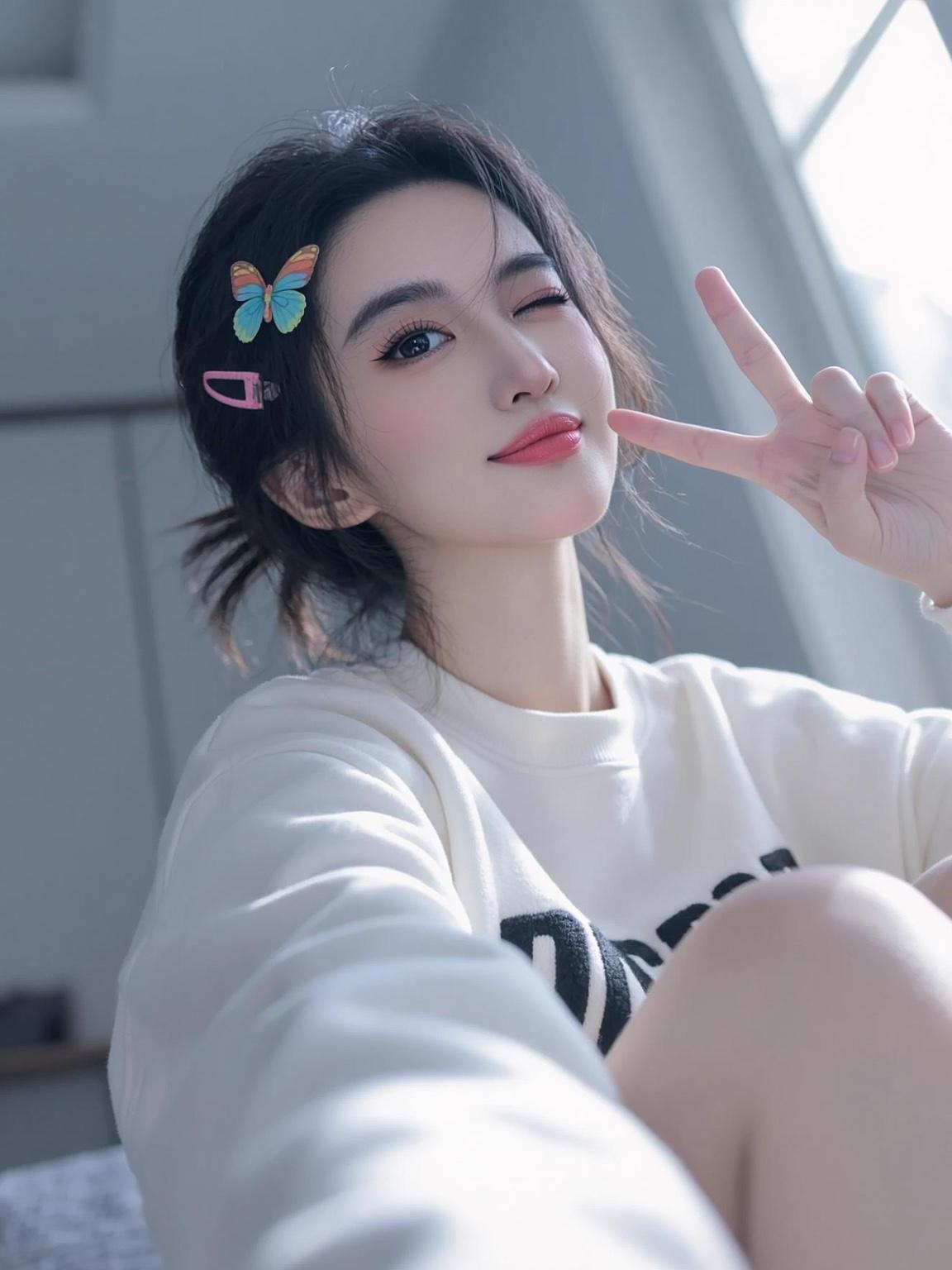 卫衣同款好好看AI日光自拍 随变ai随便玩