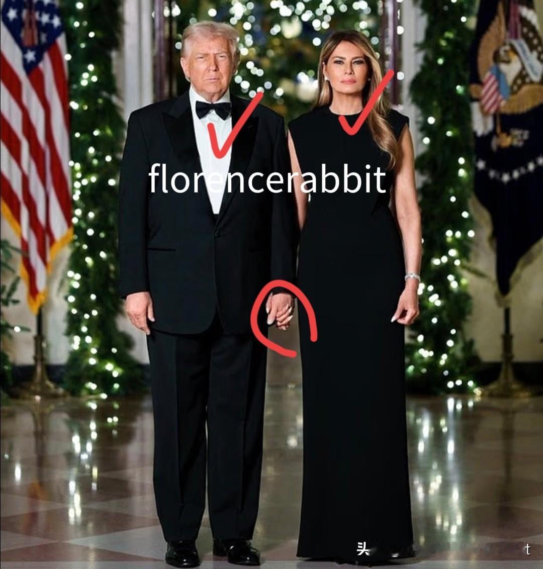 美国总统夫妇的官方圣诞照片出炉❗️
照片于周二发布在白宫账号上，配文祝大家圣诞快