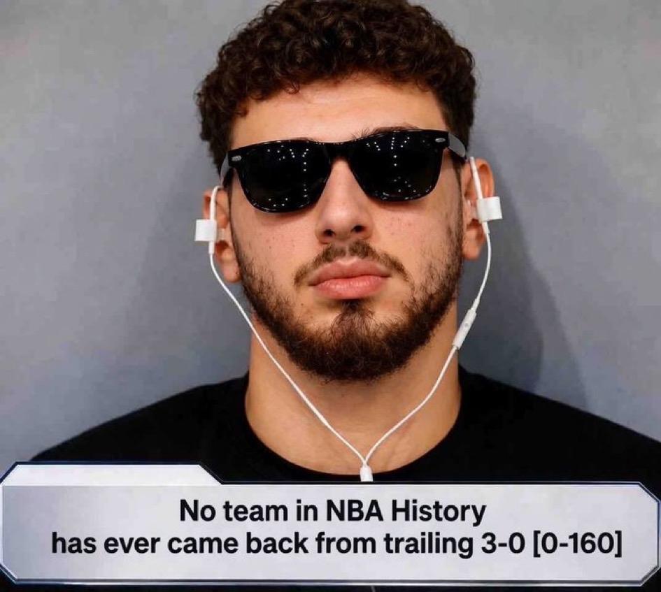 湖人队现在有28%的机会成为NBA历史上第一支在3-0领先的情况下崩盘的球队。