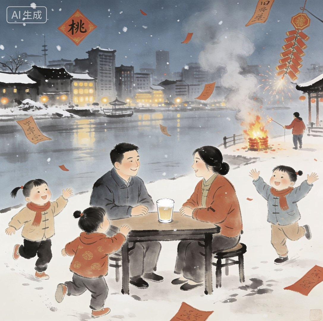 除夕二首（珠乡小女）

其一：

醉花阴·乙巳除夕

红蜡烧残香篆冷，守岁围炉静