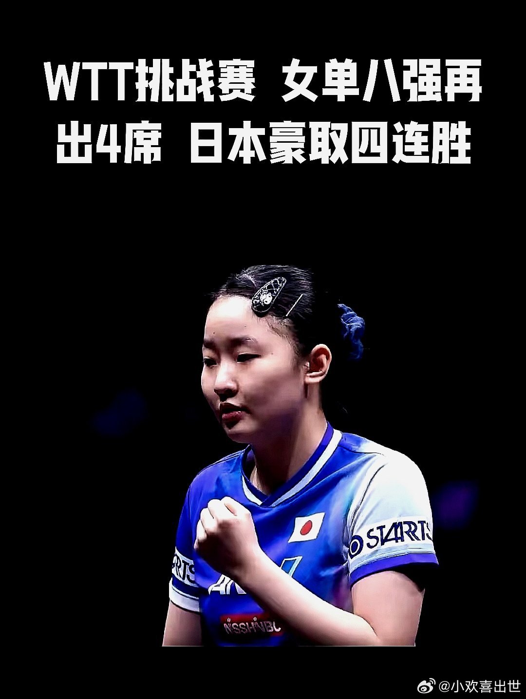 WTT挑战赛 ，女单八强再出4席 ，日本女单豪取四连胜，又诞生一个全军覆没 
