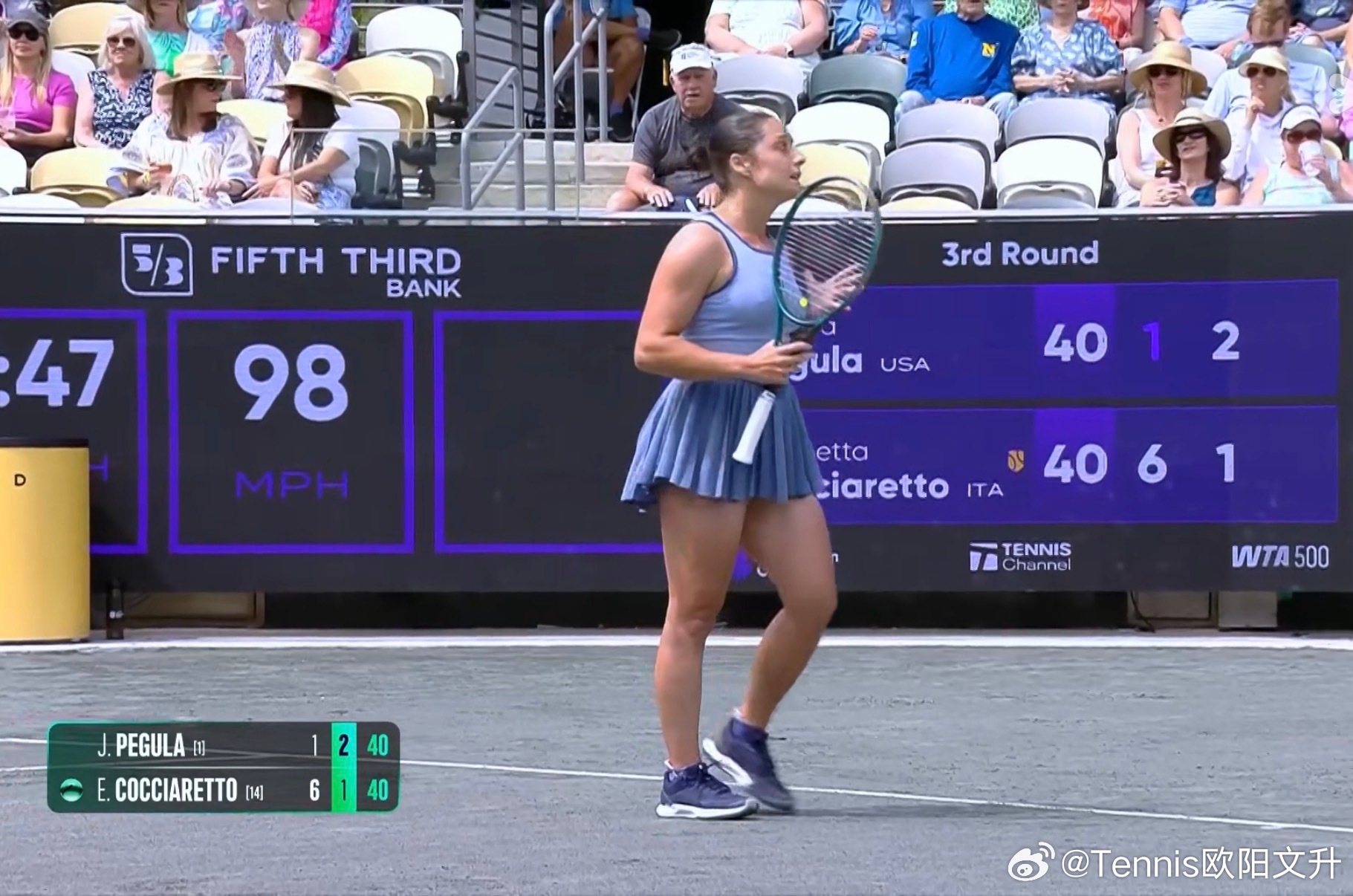 🇮🇹科恰雷托6-1🇺🇸佩古拉先下一盘微笑姐有点东西啊网坛风云 丨wta