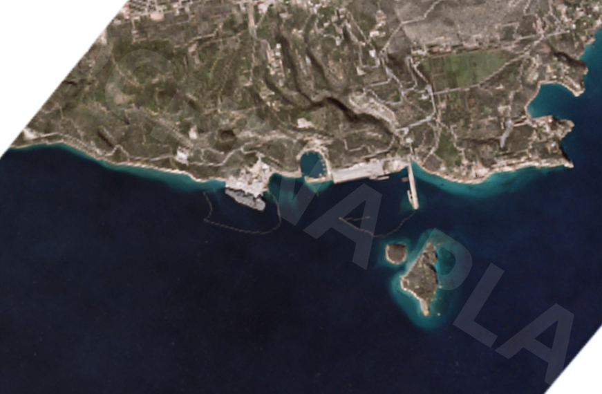 2月24日的卫星图像显示，福特号航空母舰（CVN-78）停靠在克里特岛苏达湾。伊