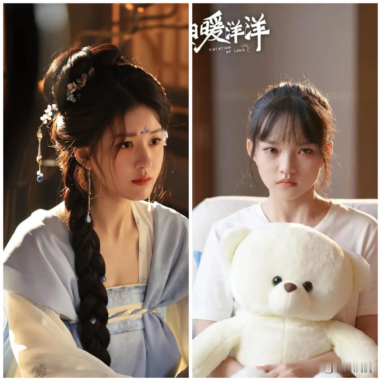两个98年的姑娘，一个热搜不断，一个提名不断。
搜赵露思，"超短裤争议""高定丢