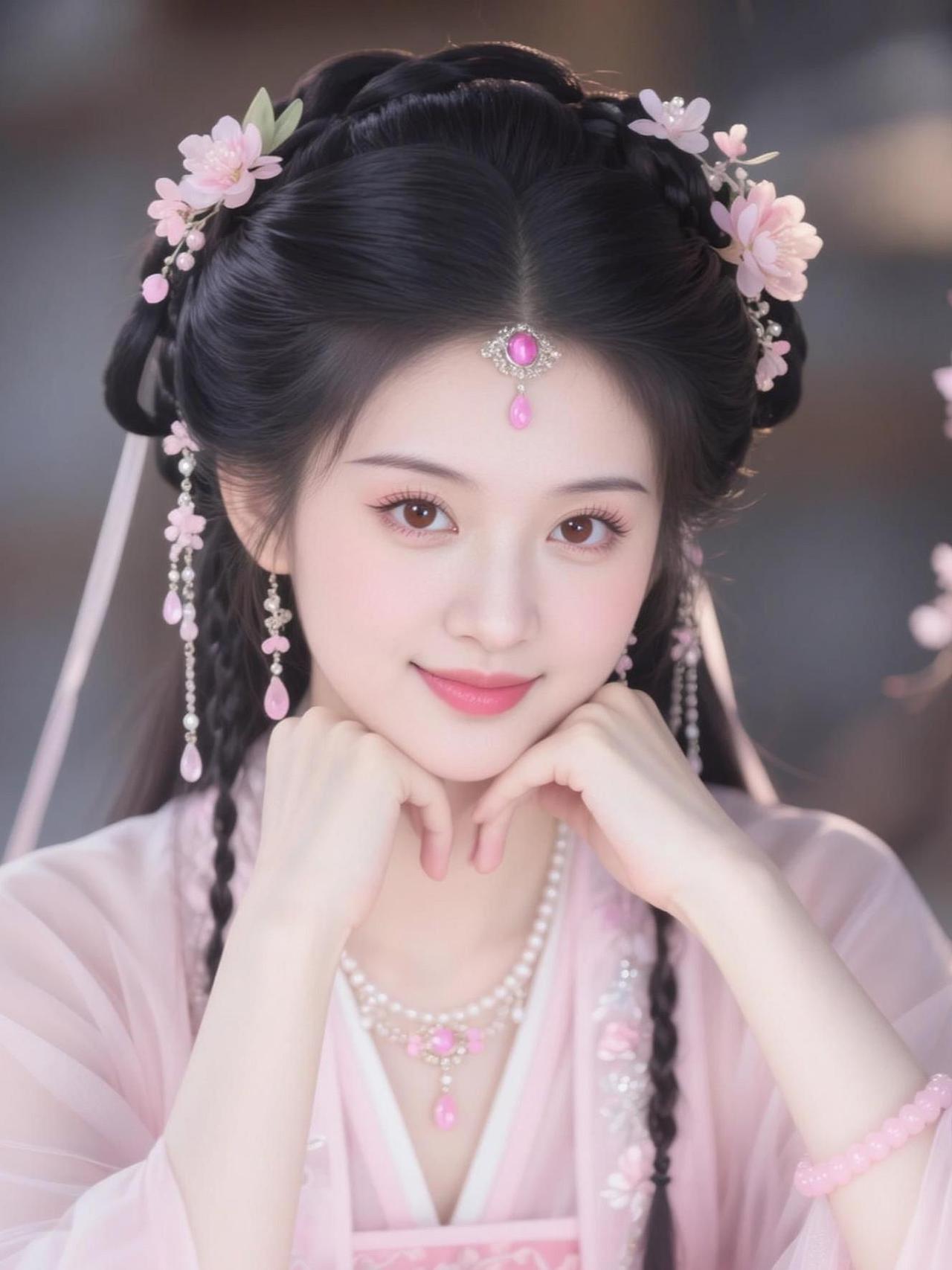 AI古风花发饰  抖音ai创作