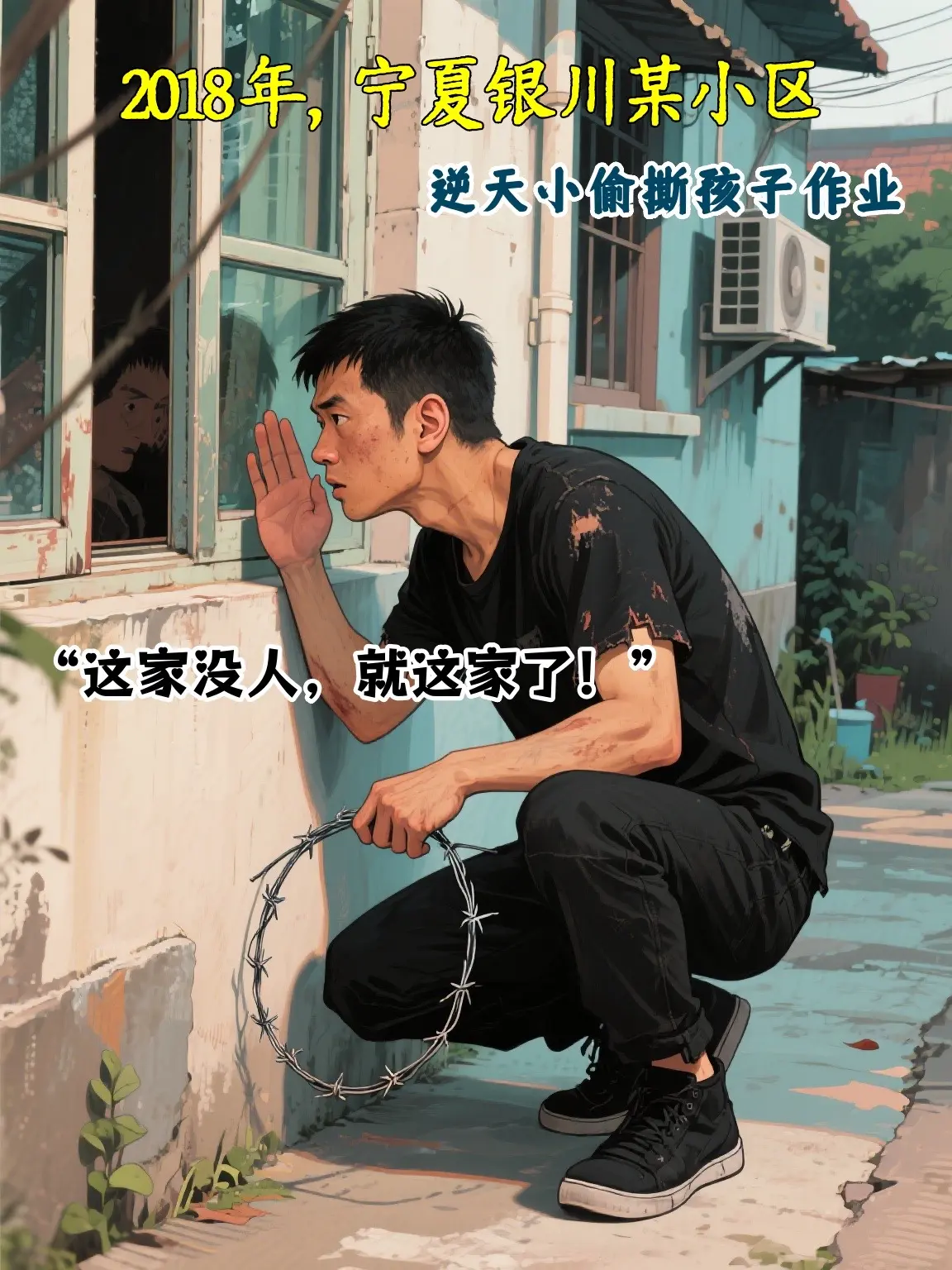 逆天盗贼偷吃业主15个鸡蛋，还撕暑假作业。