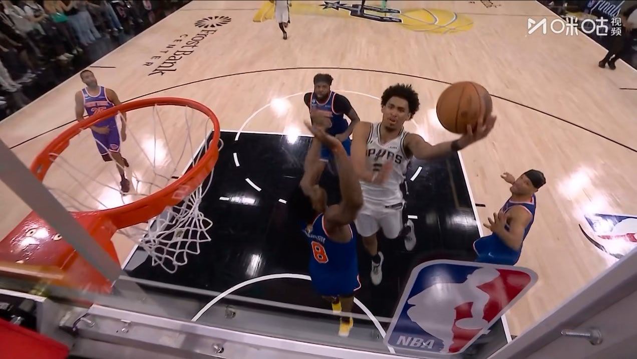 这都上不进，那还打个der啊。回去练几年再来吧马刺vs尼克斯NBA