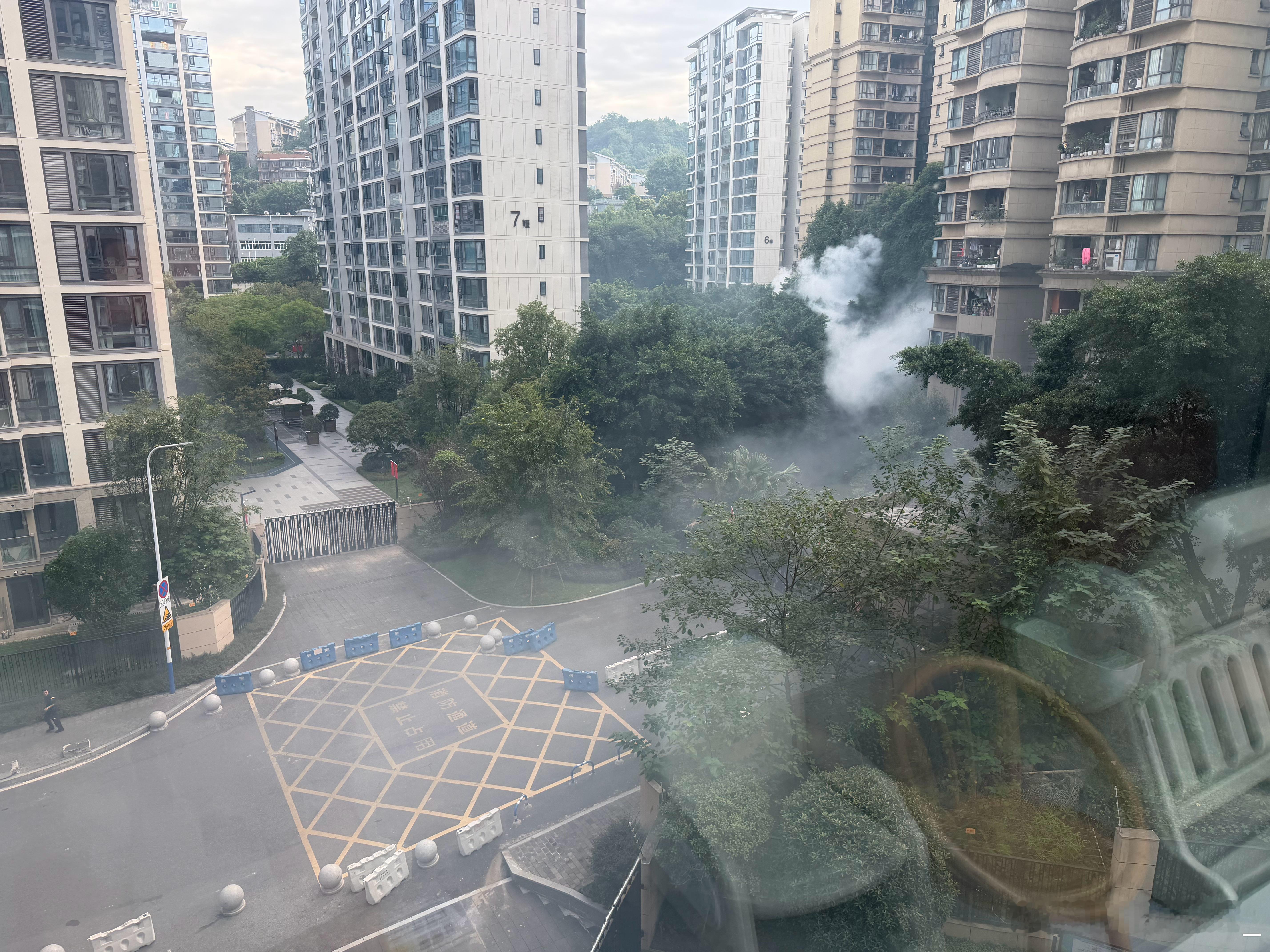 今天隔壁小区消毒，突然有种似曾相识的感觉了[doge] ​​​