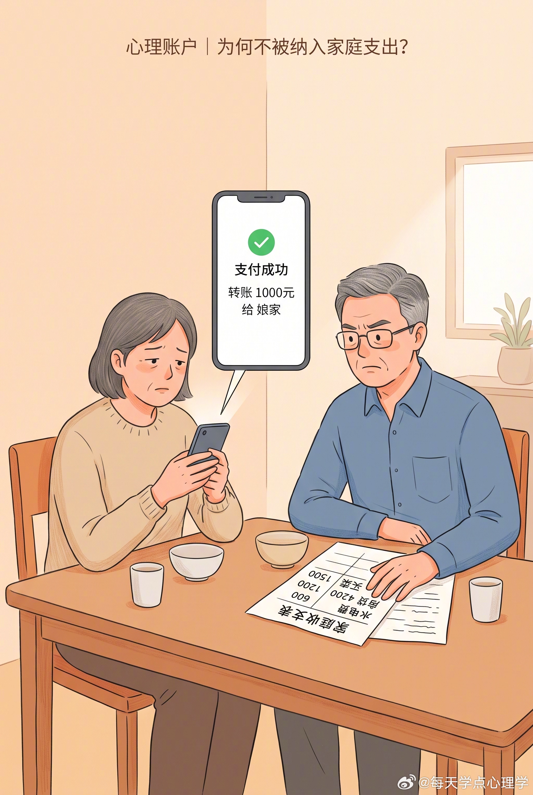 【妻子把三分之一收入贴给娘家】他列了两个计划：要么自己也疯狂贴补父母，看谁先心疼