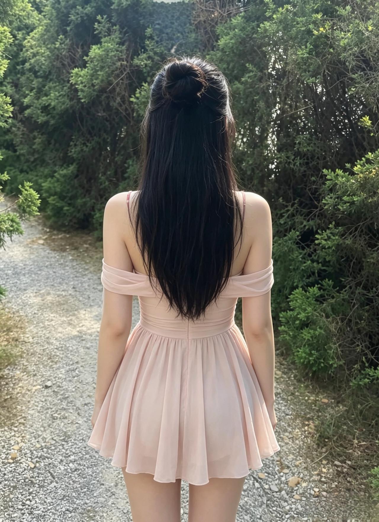 有时候最美的
是不回头的背影
发丝起落
裙摆轻扬
阳光铺在碎石小路
所有喧嚣都安