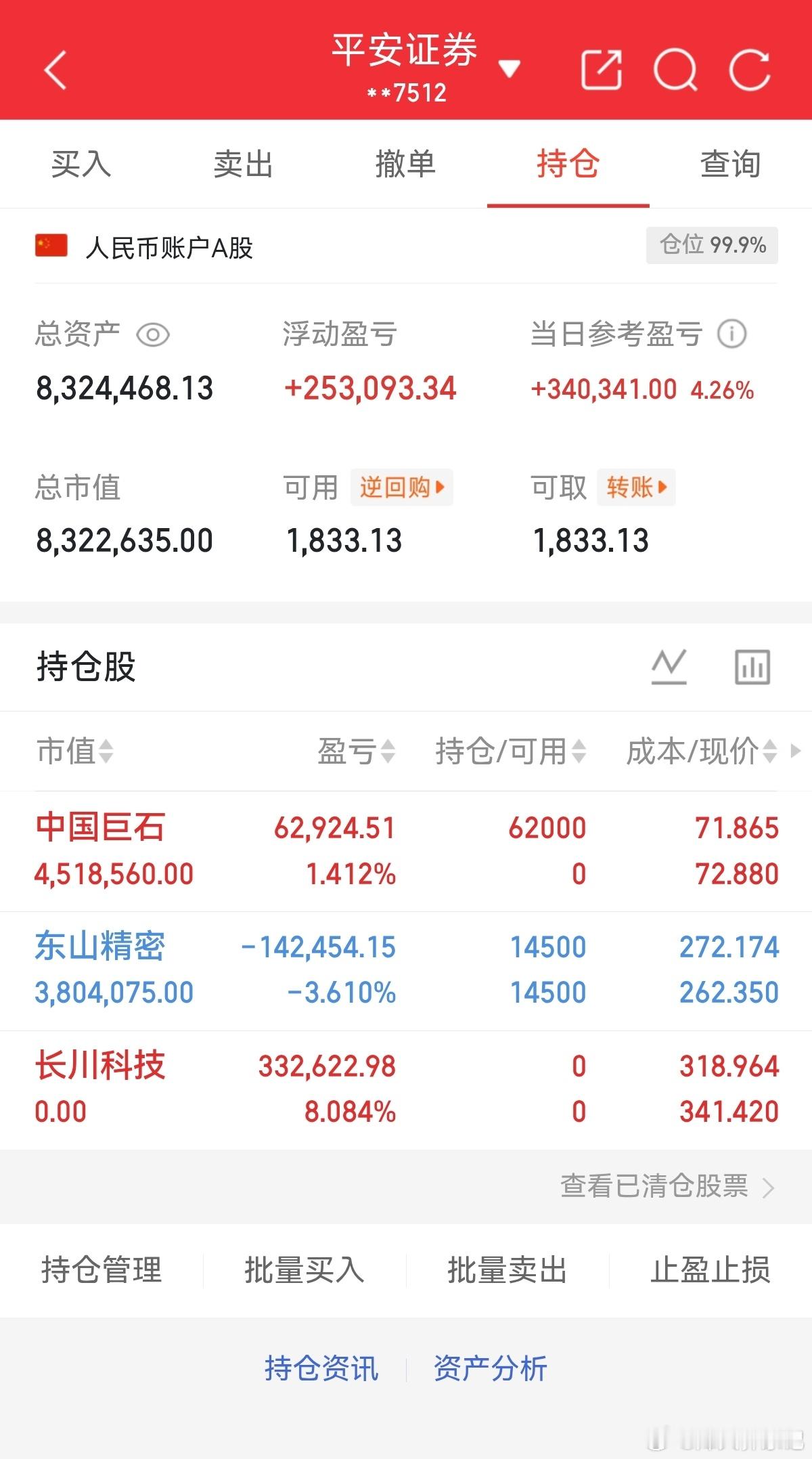 6月30日：本金记录翻5倍冲10倍计划！今日持仓票:东山精密 中国巨石今日总资产