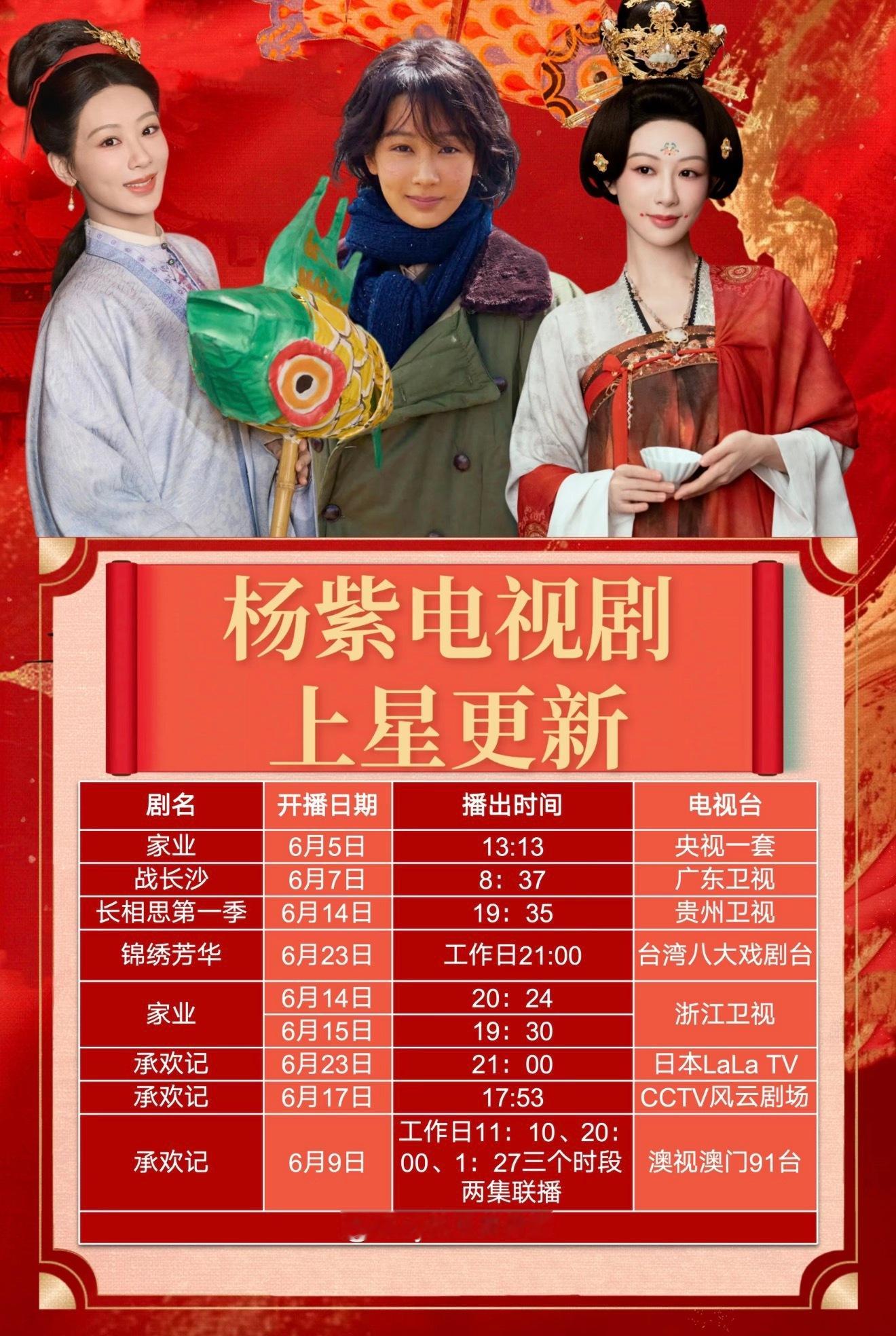 杨紫 6.13红稿。今日主题：家业明天上星浙江卫视黄金档。超话热度告急！超话热度