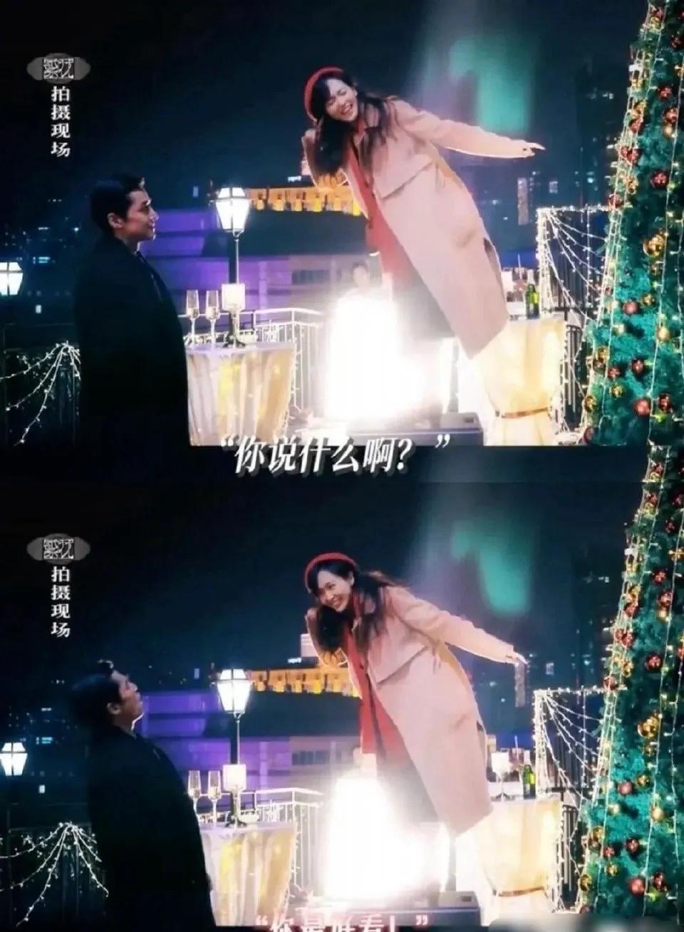 《繁花》里，有一个镜头，太经典了！
胡歌帮唐嫣整理被风吹乱的帽子，旁边有个墨镜男