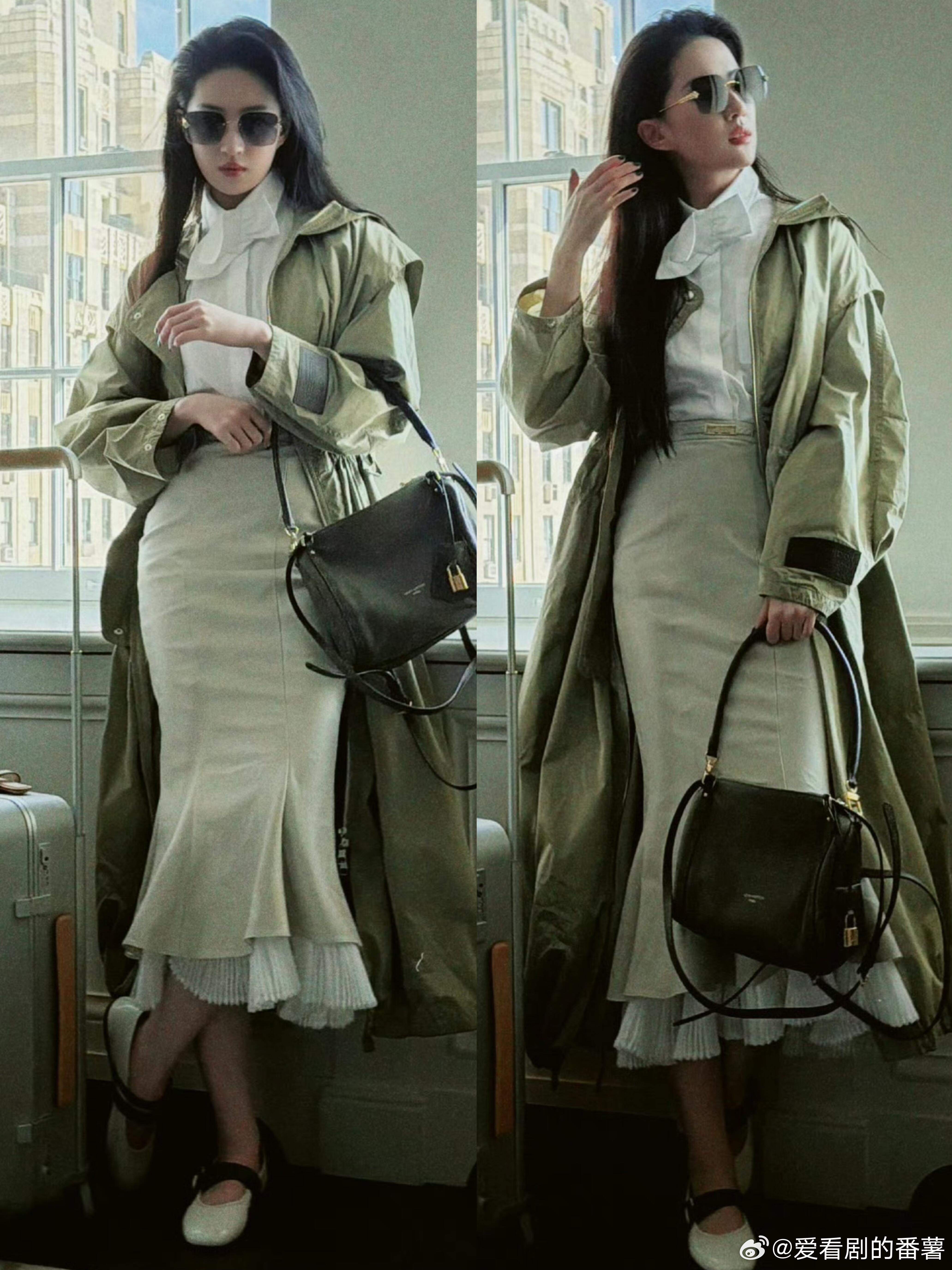 刘亦菲lv看秀5️⃣套look！没有不美的义务！刘亦菲这次的lv2027早春秀行