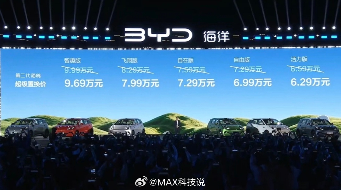 7万多的比亚迪海鸥，已经上了闪充和天神之眼C辅助驾驶了，这相当狠能不能给吉利星愿