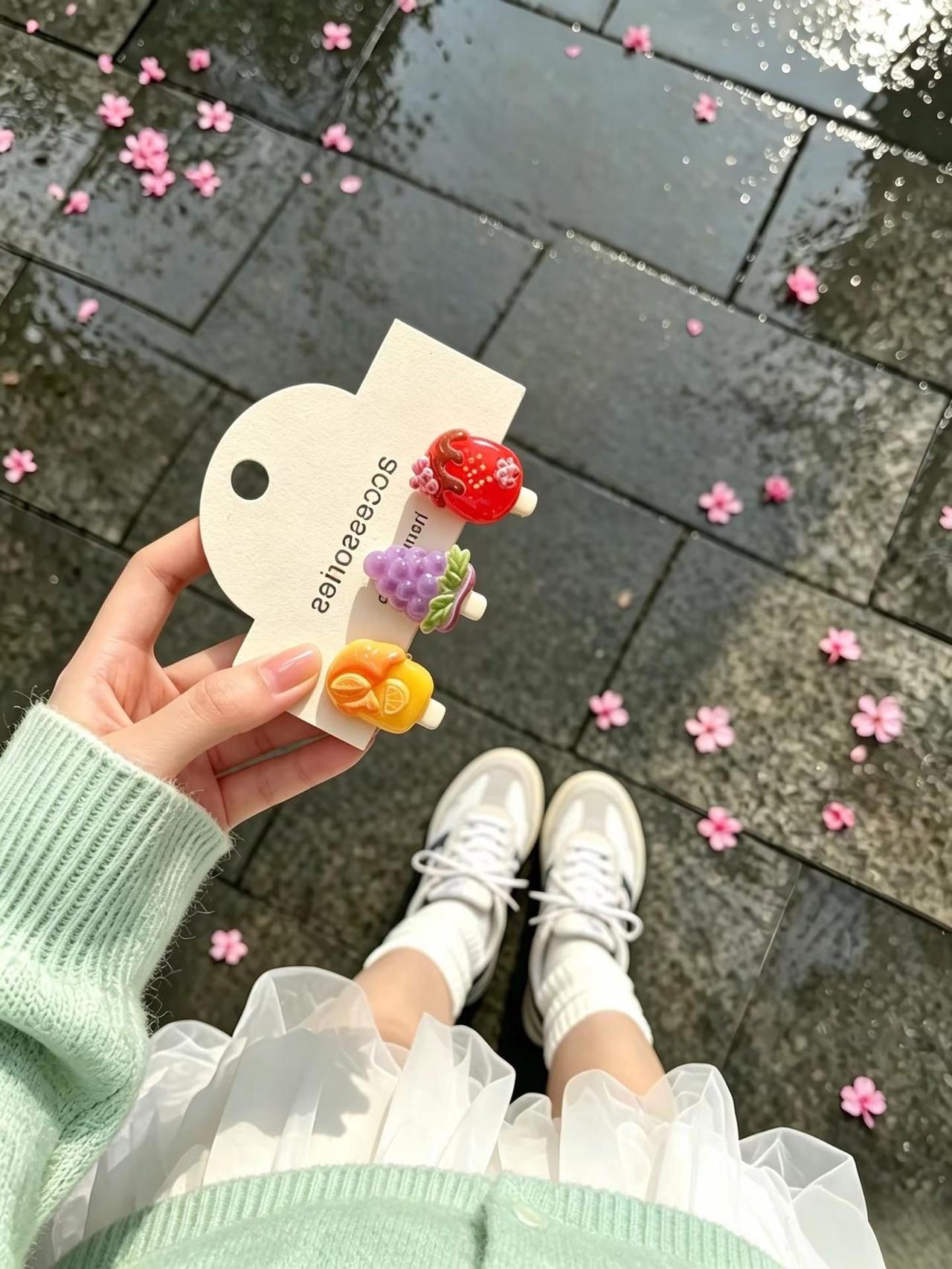 甜甜的一整个夏天。发夹 发夹发饰 水果冰激淋发夹 夏天