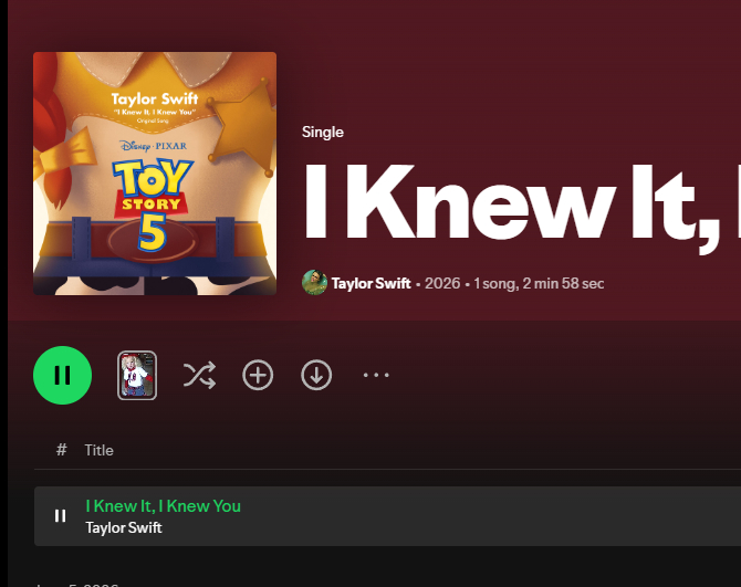 【新歌讨论区】Taylor Swift 新歌《I Knew It, I Knew