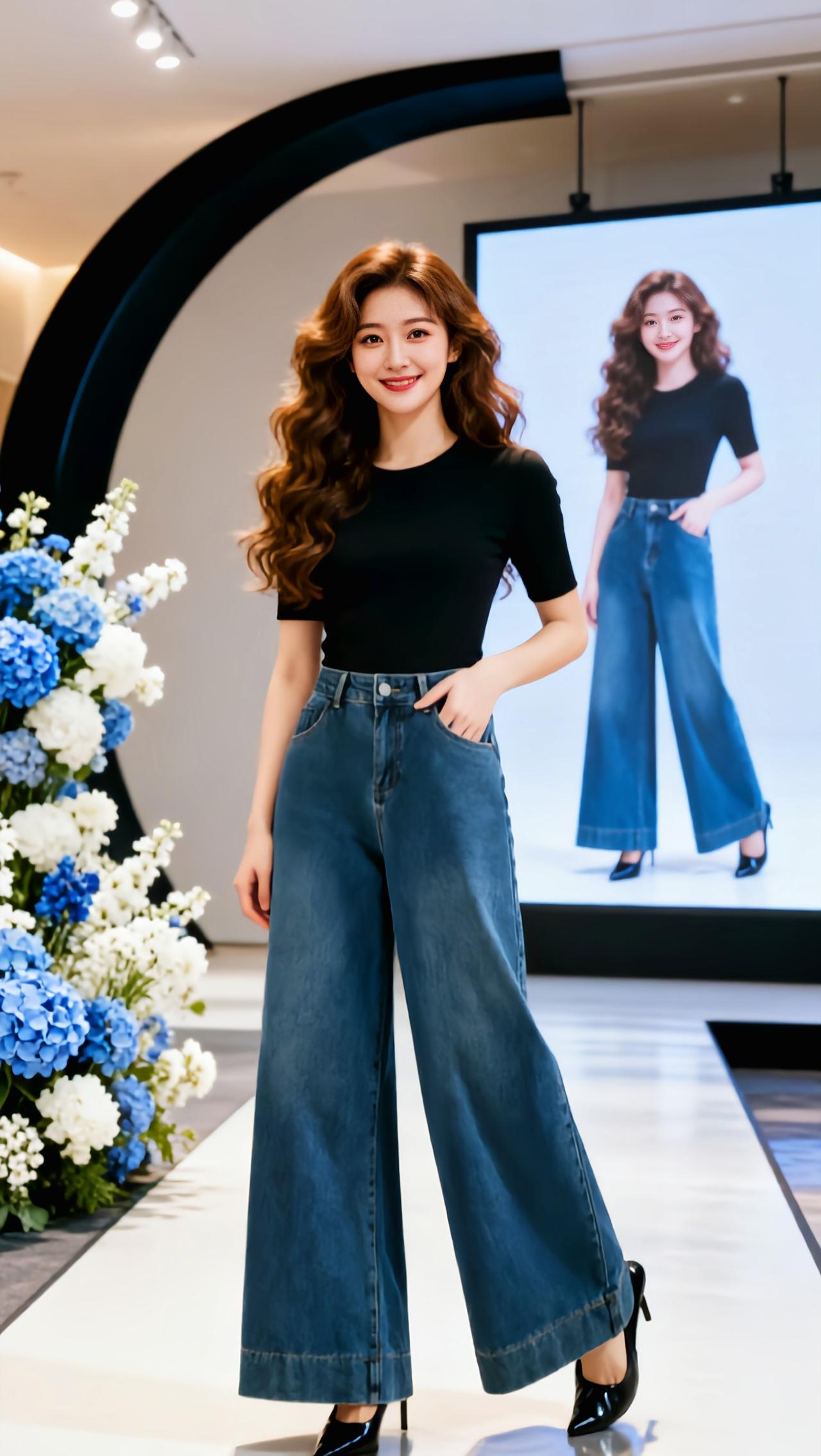 牛仔裤穿搭 显瘦显高显气质 夏日牛仔裤穿搭大赏 牛仔裤 直筒显瘦秀场同款长裤