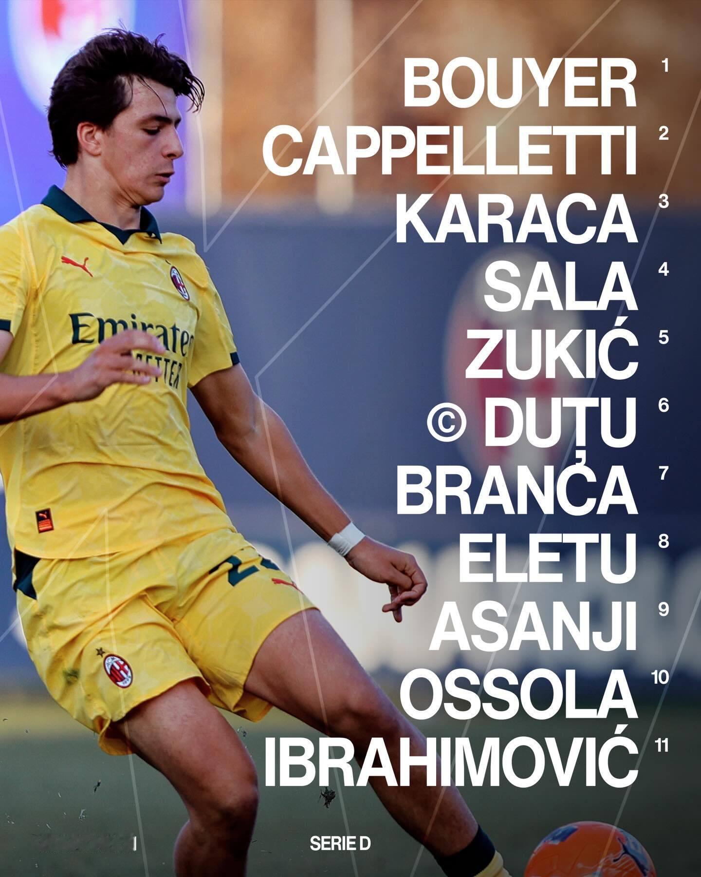 【首发阵容】 🔴⚫️ 2025-26赛季意丁联赛第17轮：Milan Futu