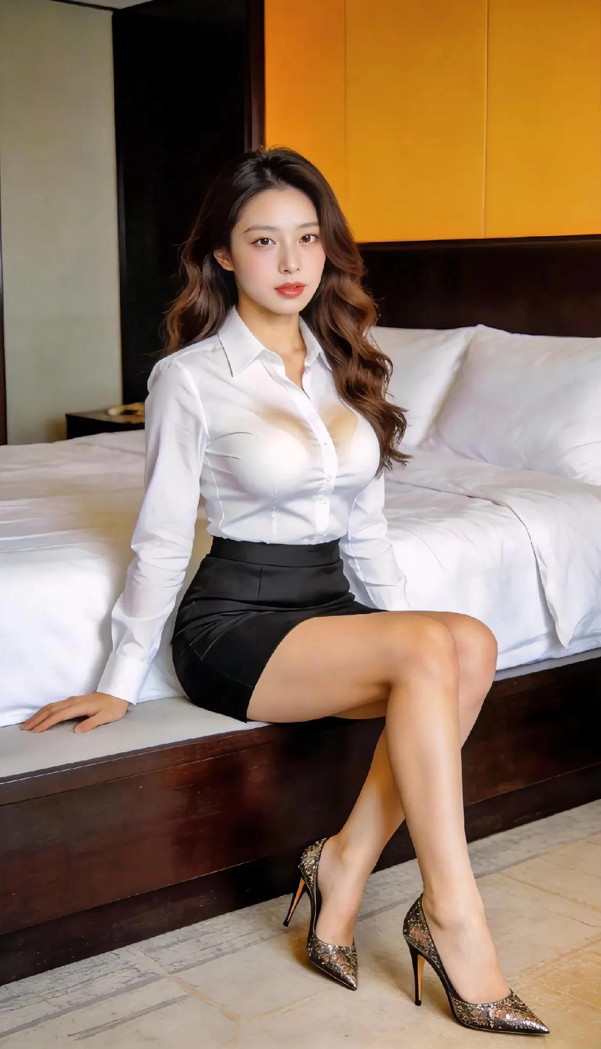 一袭正红织金旗袍，勾勒出东方女性的玲珑身段。立领盘扣藏着中式雅致，金线绣就的龙凤