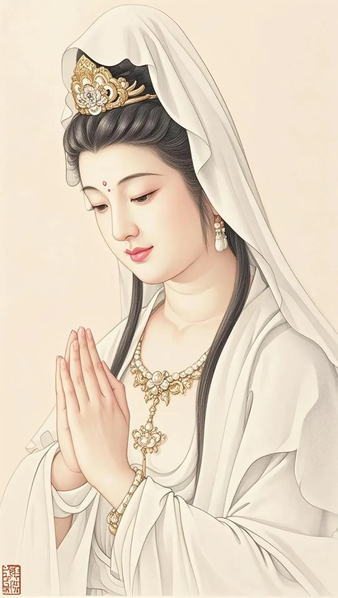 礼赞菩萨，好运降临，无论是事业、财运、桃花运都会接踵而至，喜事临门，好运气接二连