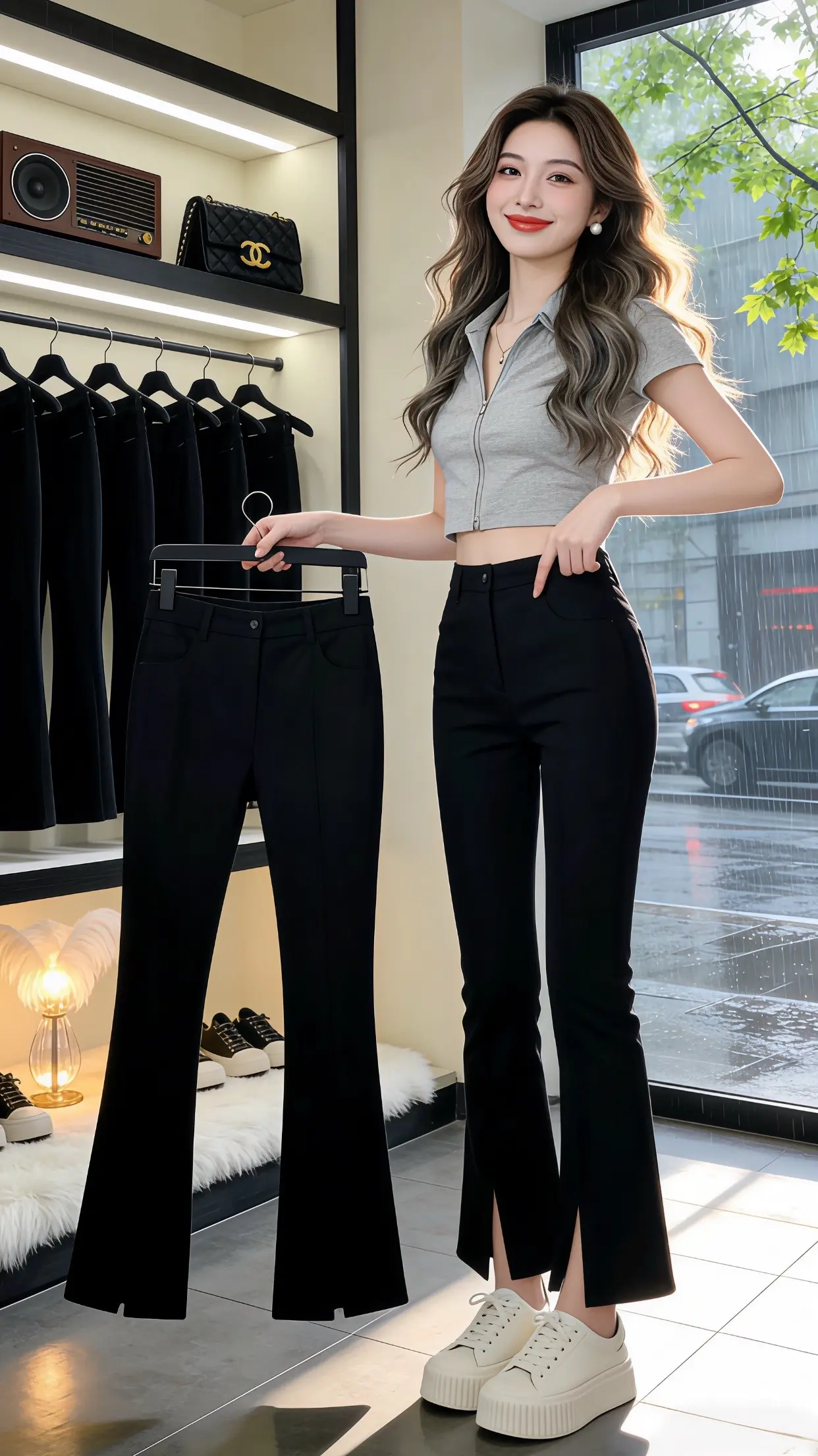 毫不费力的职场穿搭 高腰修身提臀喇叭裤 怎么将牛仔裤穿出高级感 显瘦显...