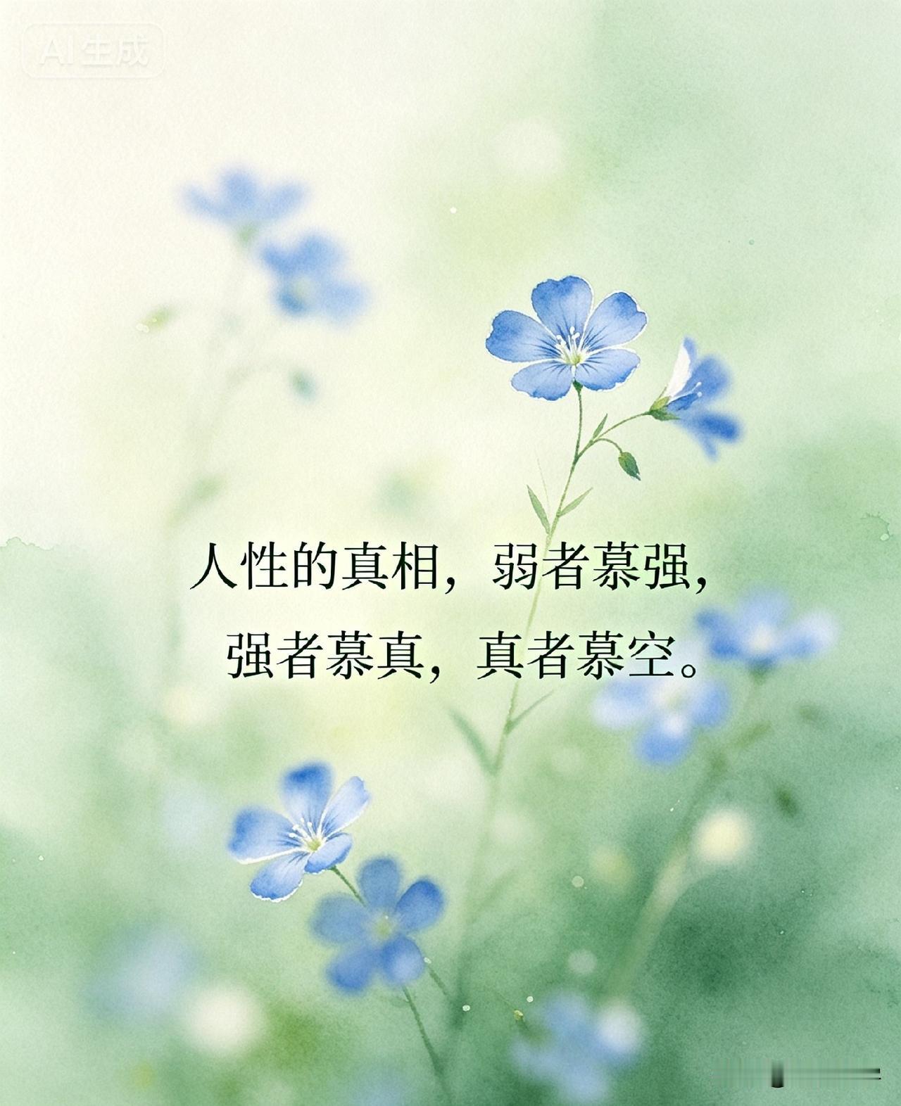 人性的真相，弱者慕强，强者慕真，真者慕空。

醍醐灌顶的真相，人其实是有三个层次