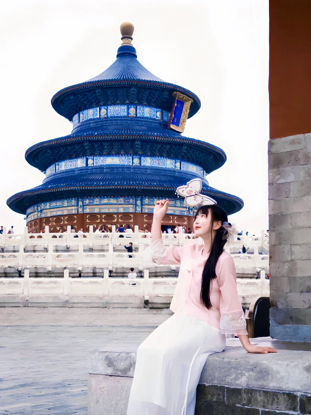 在北京天坛拍的游客照📍附人少出片机位！