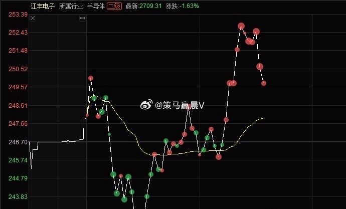 江丰电子300666📈策略：• 若回踩244‑246支撑，分时止跌、板块情绪回