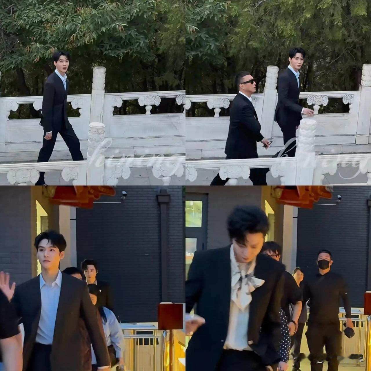 北京长城偶遇龚俊刘宇宁！这是在录什么节目，网友在北京长城遇到龚俊、刘宇宁、孙红雷