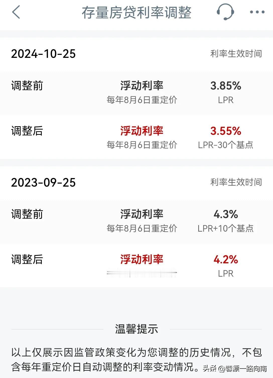 房贷利率有又下调了，现在执行利率3.55%，之前利率是3.85%，下调30个基点