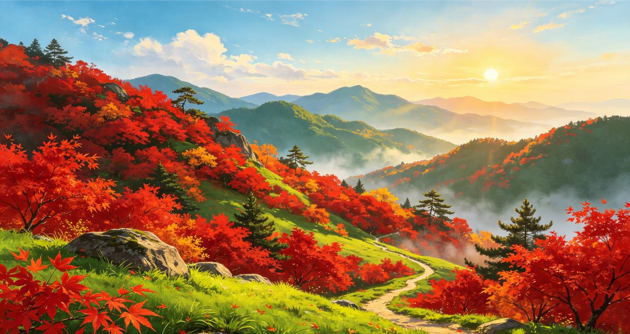 请您对下联

上联：漫山红叶艳如火，
下联：遍野绿草暖如春。
 
对联