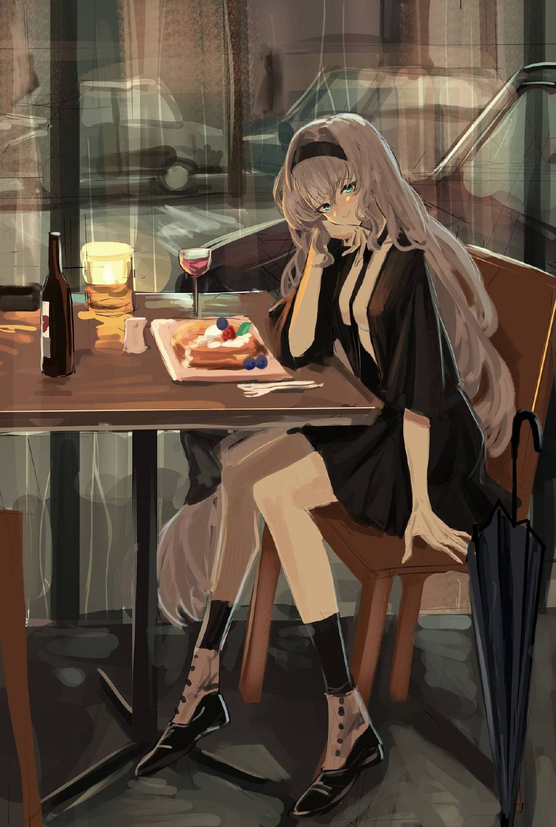 cafe | 画师: 志之塚，网页链接