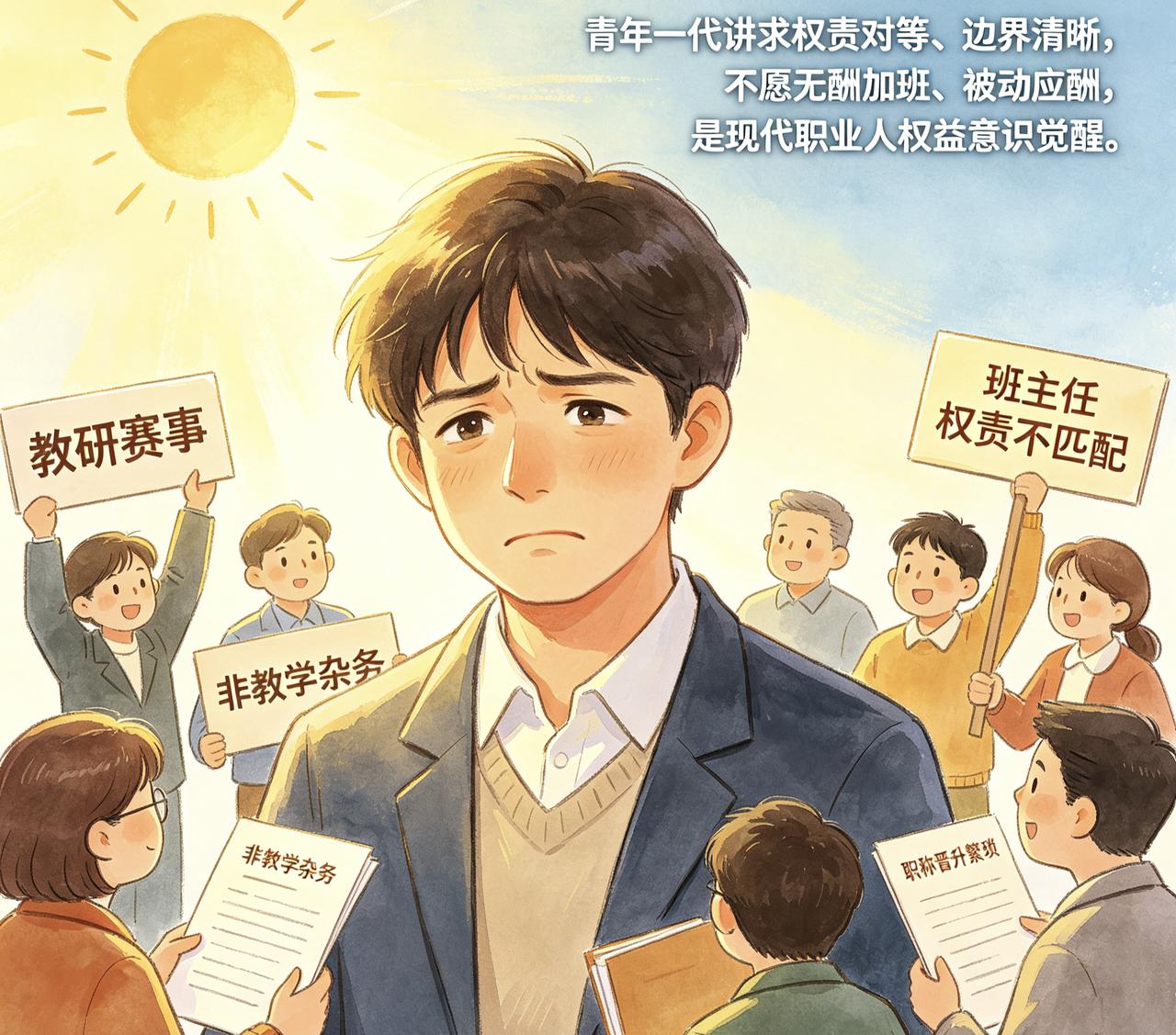 当下青年教师趋于精简事务、聚焦课堂的从业选择，绝非躺平懈怠，而是行业现实环境催生