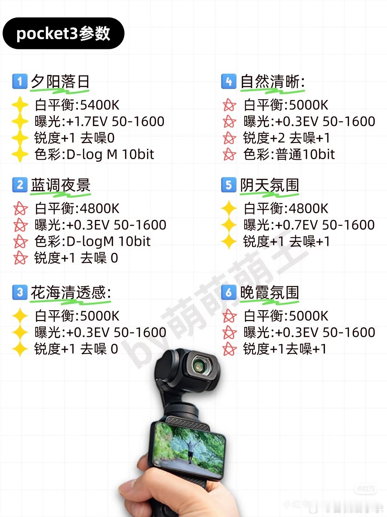 Pocket3参数怎么调？大疆官方建议❗️ 