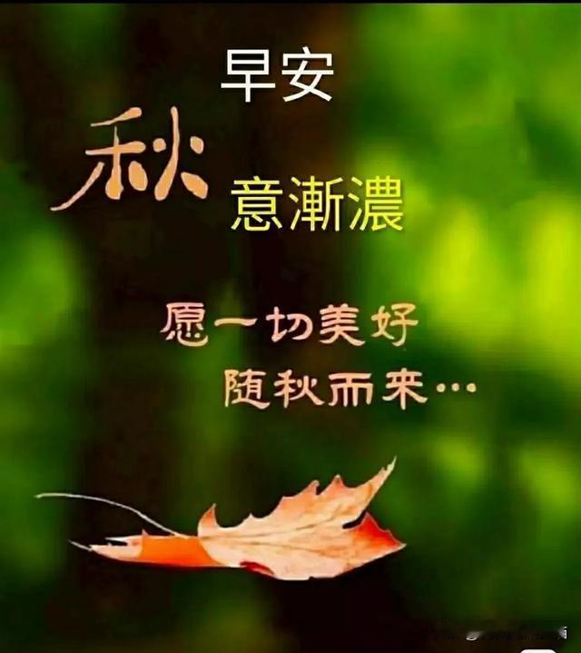 一场秋雨三分凉，天凉切记添衣裳。
秋风送爽桂花香，金秋惬意心舒畅。
每天晨起问声