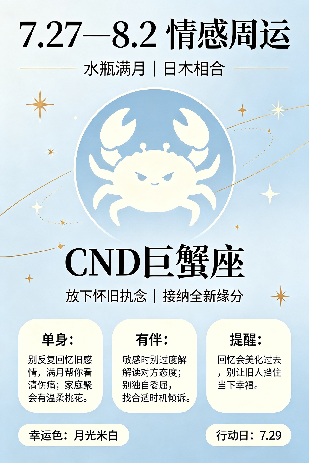 本周（7.27-8.2 ）十二星座情感一周运势十二星座一周注意事项十二星座周运