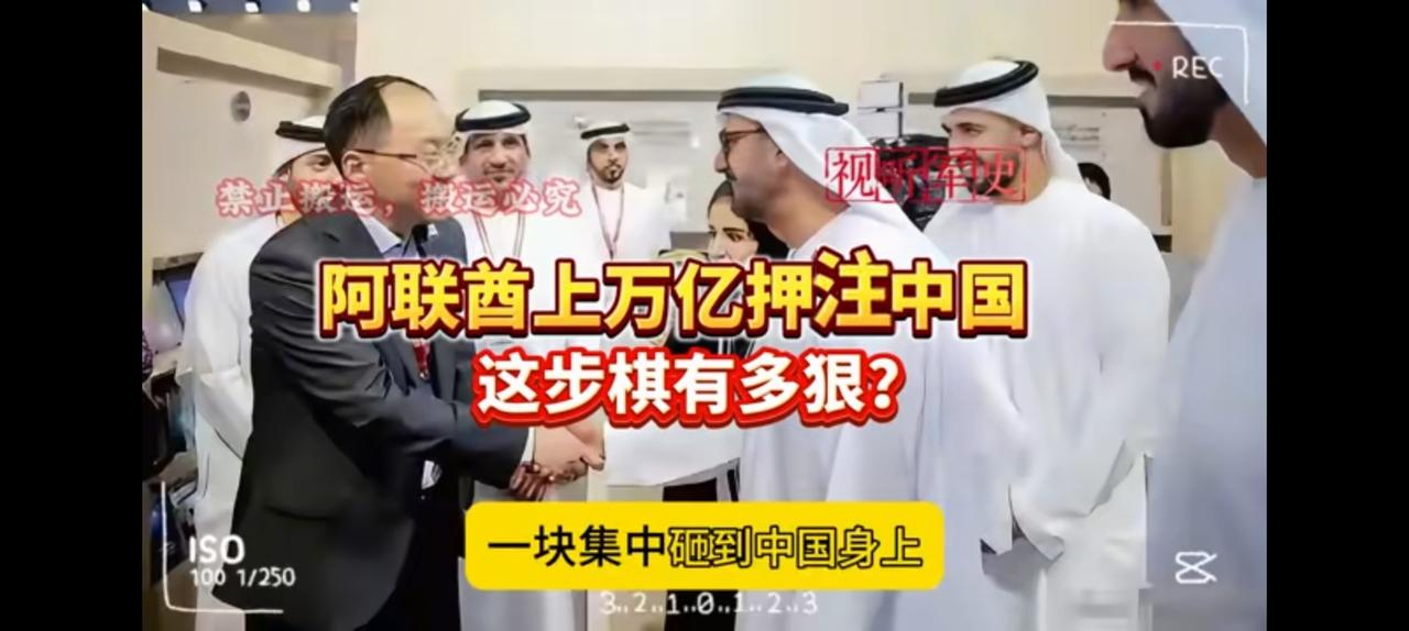 阿联酋押注中国，1.8万亿美元资产挂靠东方。
阿布扎比心寒了，
美国斩钉截铁的保