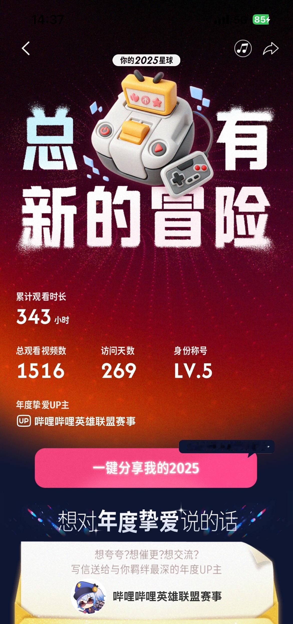 年底了平台年度报告出来了
正好可以盘点一下过去一年的点点滴滴。

我在B站看得最