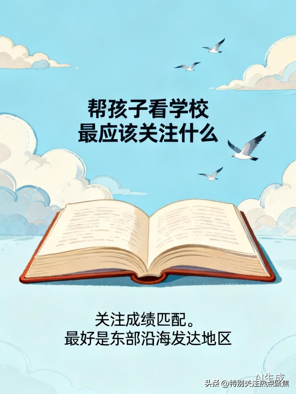 帮孩子看学校最应该关注什么 帮孩子看学校，关注成绩匹配是关键。东部沿海发达地区是