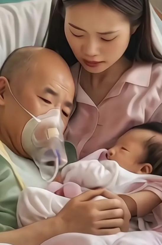 泪目，丈夫患癌晚期，妻子为了不让丈夫带着遗憾离世，提前剖腹产把孩子生产出来，当抱