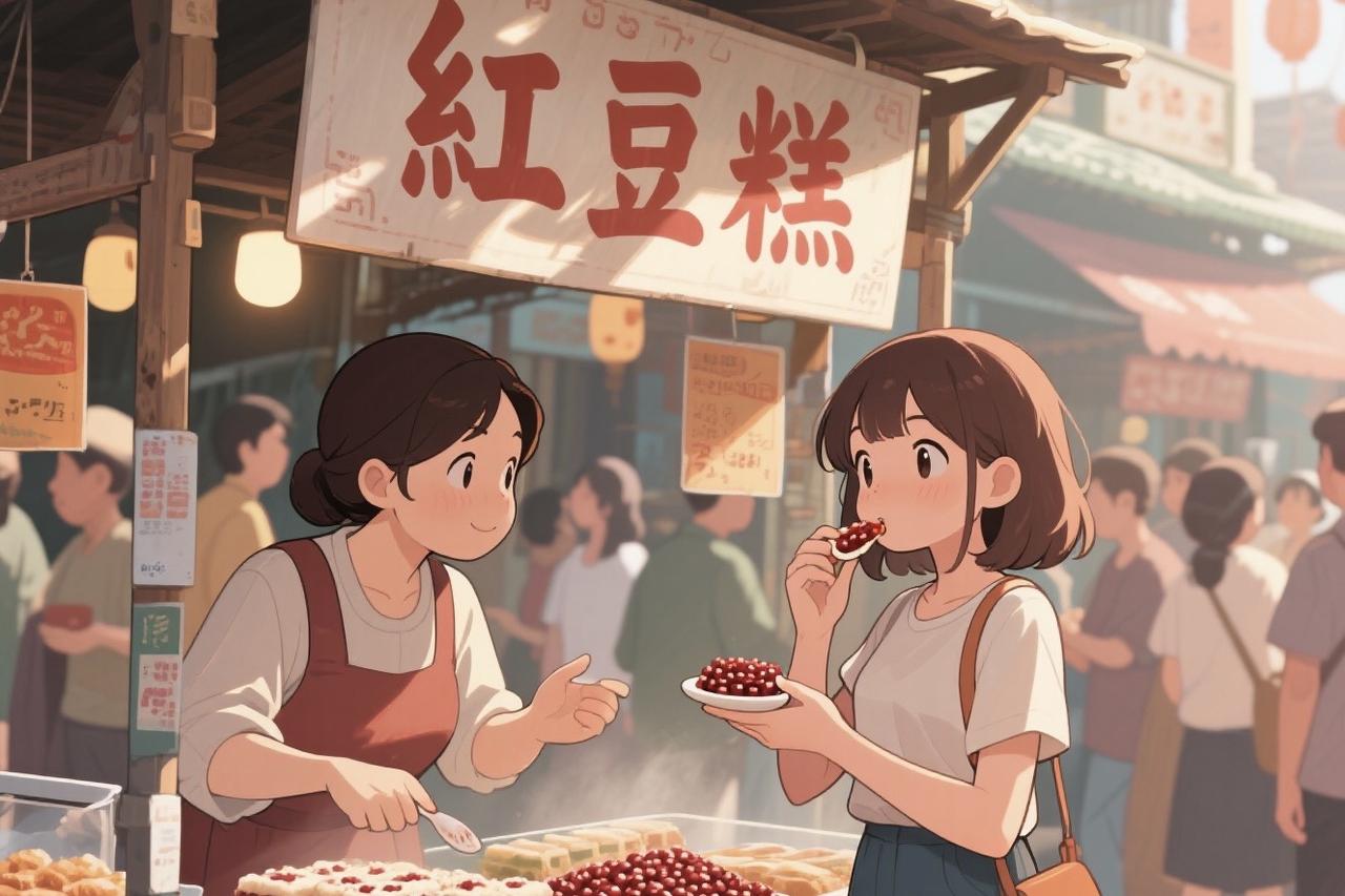 免费的红豆糕
暴露了丈夫的秘密
女人在菜市场买菜时
遇到了一个年轻摊贩
在吆喝着