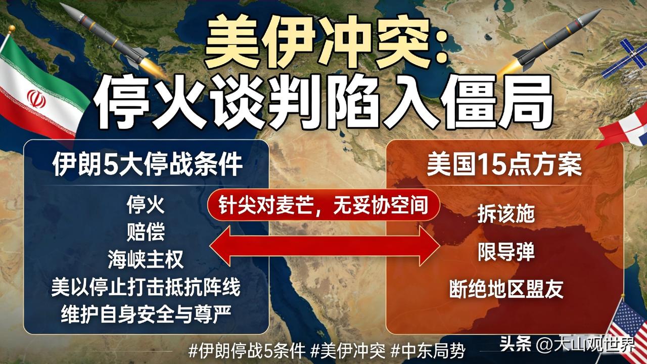 别做梦了！这仗根本停不下来！3月25日，伊朗正式公布5大停战条件，当场拒绝美国1
